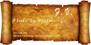 Finály Viola névjegykártya